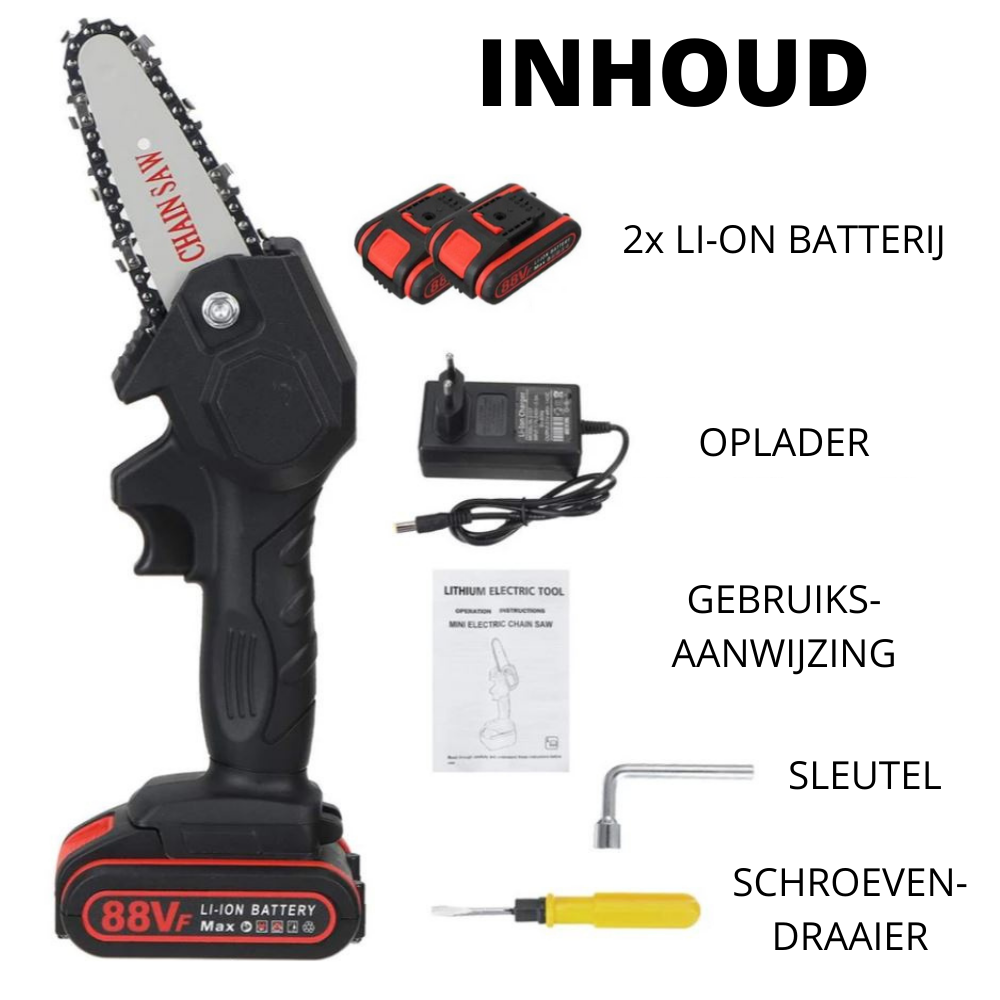 Elektrische Accu Snoei- en Snijkettingzaag Pro
