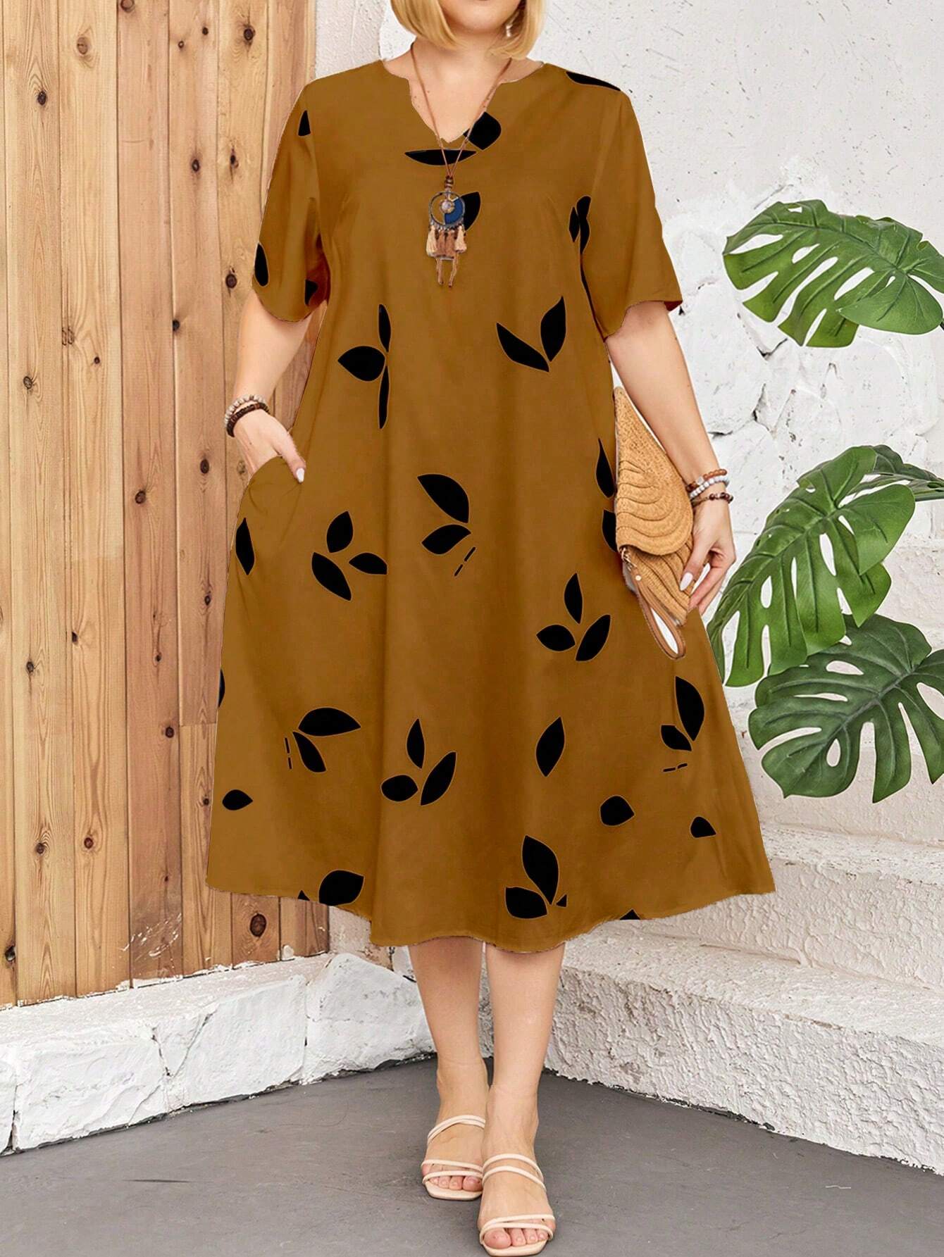 Elowen Midi-jurk met Unieke Print