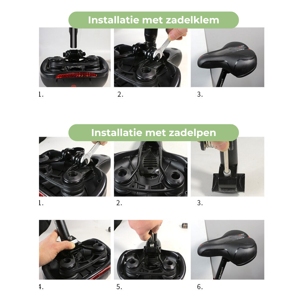 Ergonomisch Comfortabel Fietszadel met Schokdemping