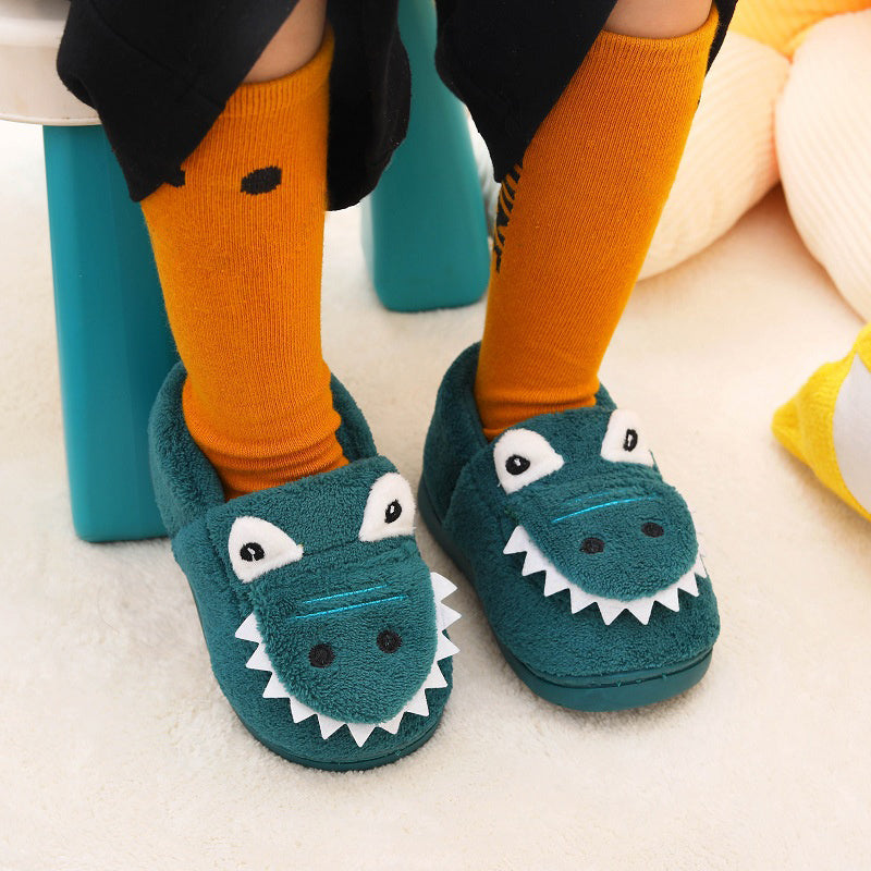 Fluffy Dinosaurus Pantoffels voor Peuters