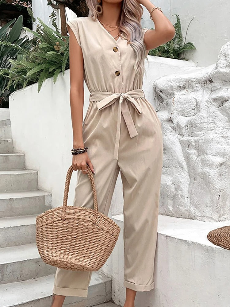 Francesca Zomerse Stijlvolle Dames Jumpsuit