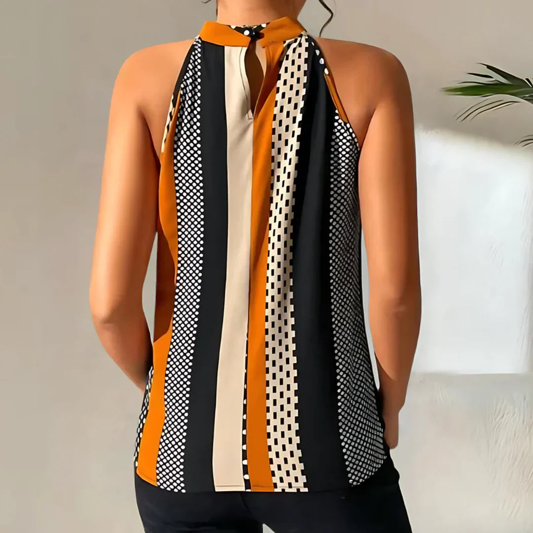 Galatea Geometrische Halterblouse voor Dames
