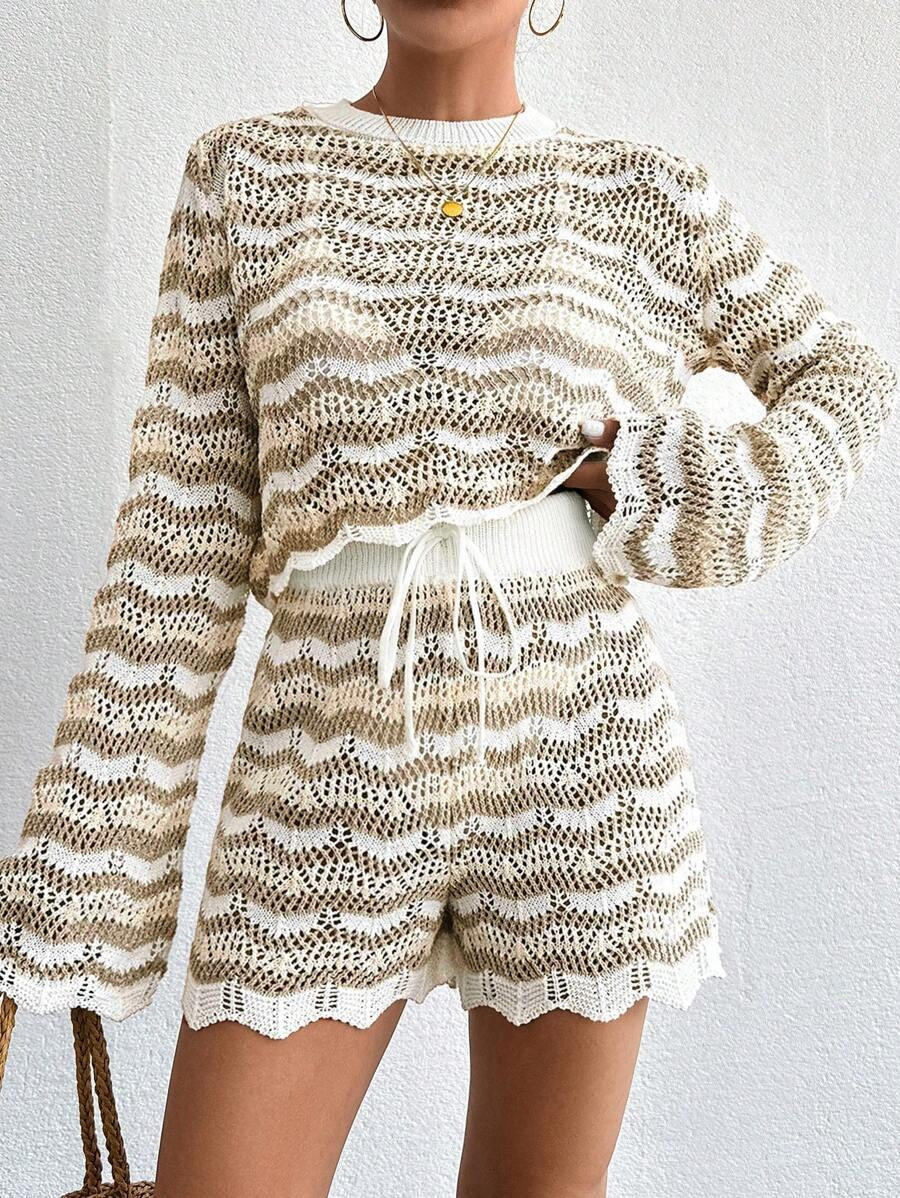 Gehaakte Strandset: Top & Short Cover-Up