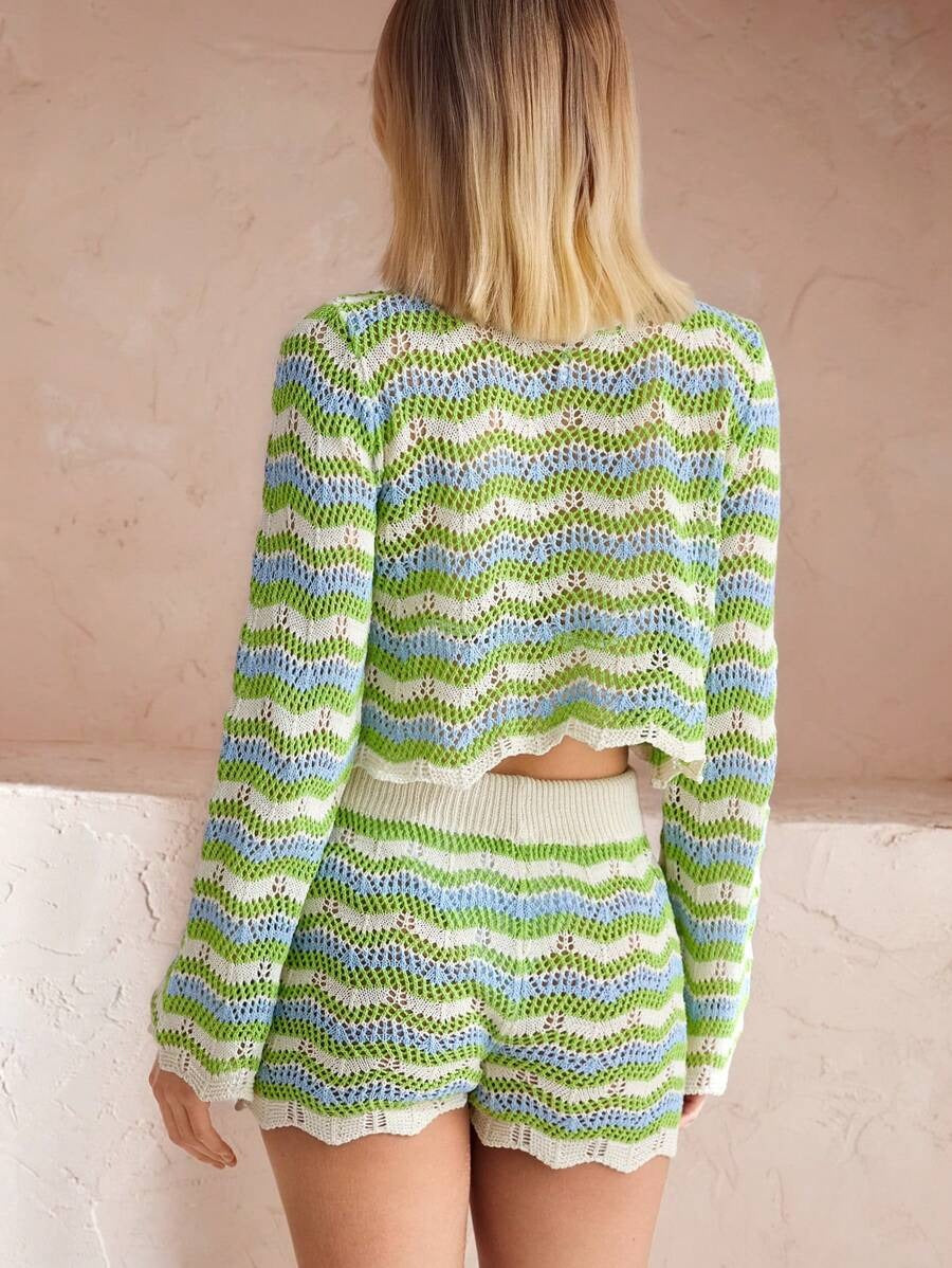 Gehaakte Strandset: Top & Short Cover-Up
