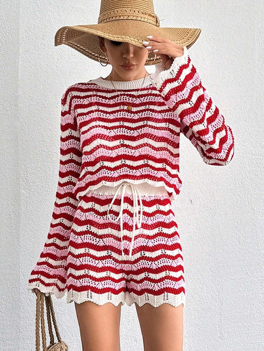Gehaakte Strandset: Top & Short Cover-Up