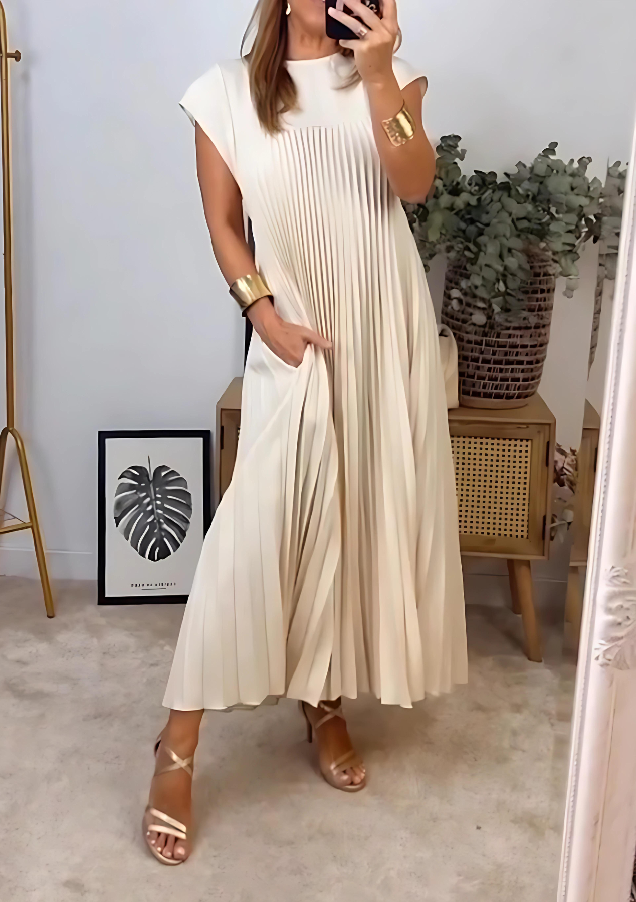 Geplooide Jurk Molly - Tijdloze Elegantie
