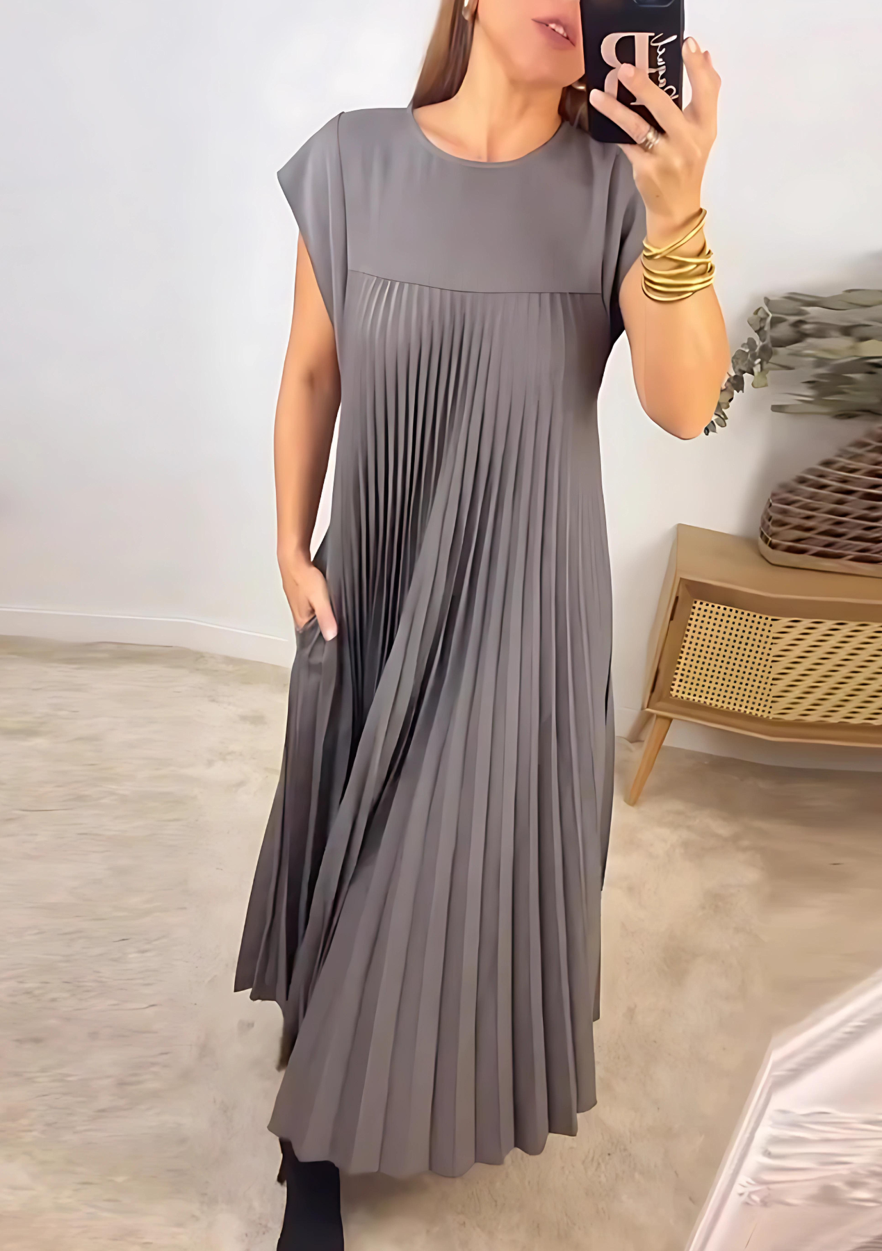 Geplooide Jurk Molly - Tijdloze Elegantie