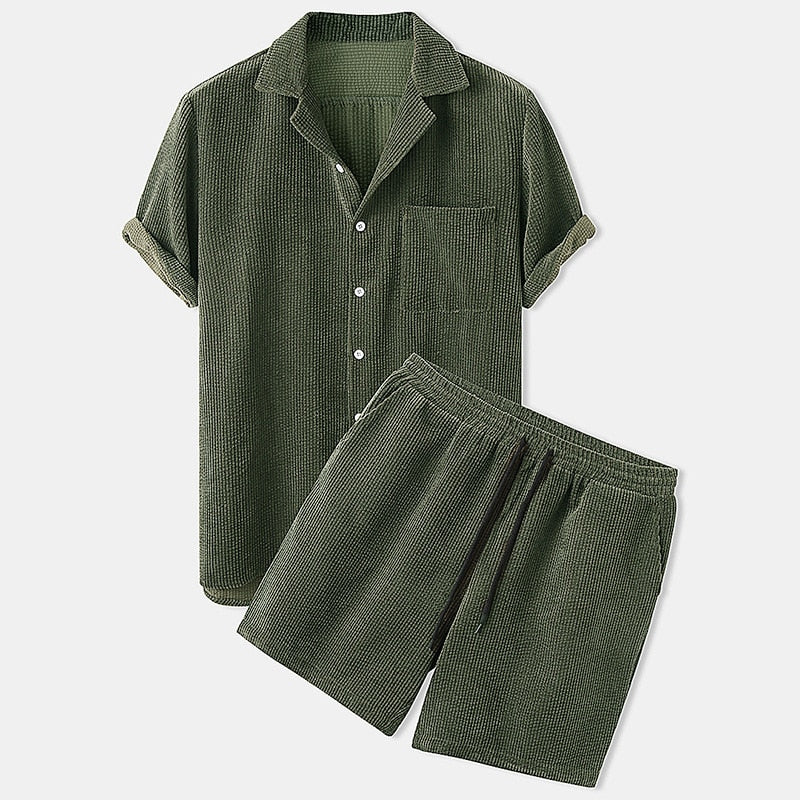 Geribde Zomerset Heren - Poloshirt en Korte Broek