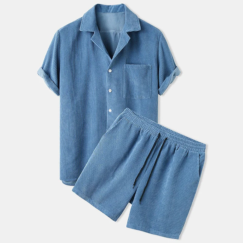 Geribde Zomerset Heren - Poloshirt en Korte Broek