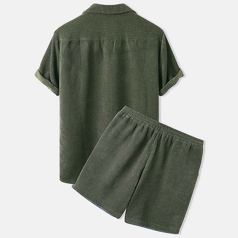 Geribde Zomerset Heren - Poloshirt en Korte Broek