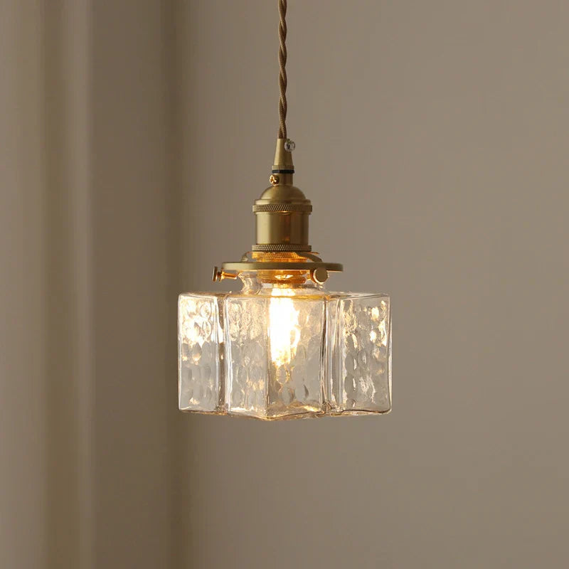 Gervasio Glazen Hanglamp Met Gouden Snoer - Chic