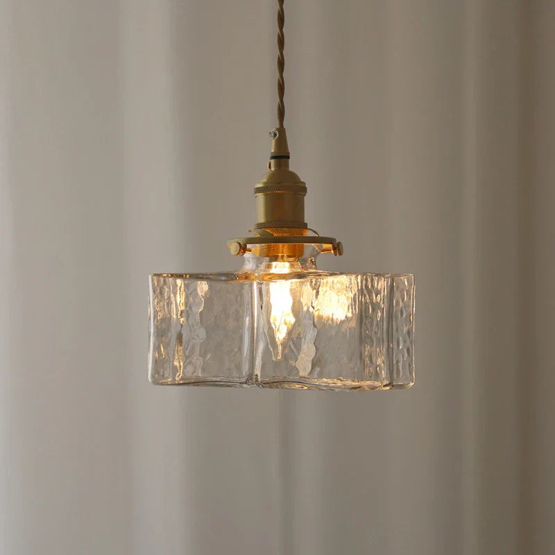 Gervasio Glazen Hanglamp Met Gouden Snoer - Chic