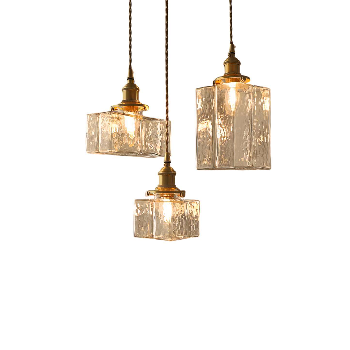 Gervasio Glazen Hanglamp Met Gouden Snoer - Chic