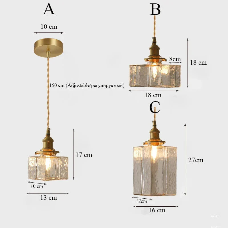 Gervasio Glazen Hanglamp Met Gouden Snoer - Chic
