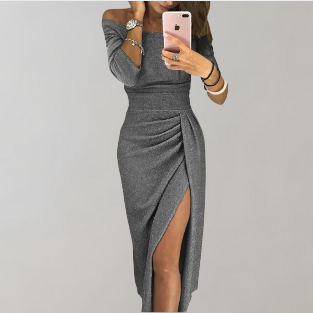 Gia Elegante Maxi Jurk met Glitterdetails