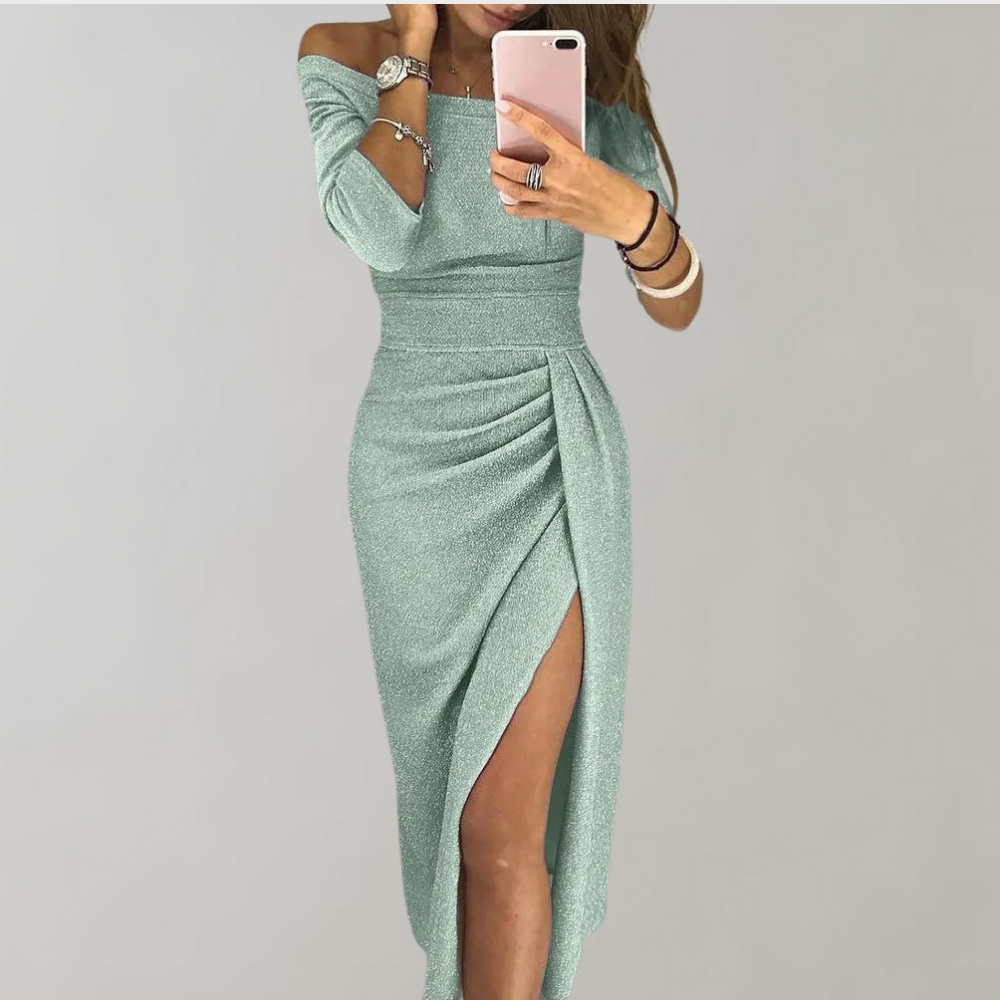 Gia Elegante Maxi Jurk met Glitterdetails