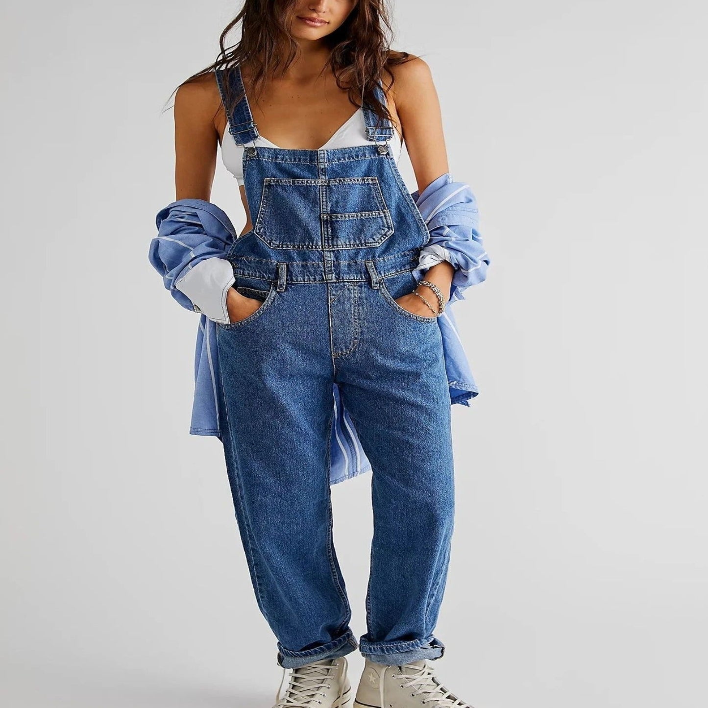 Giada - Dames Denim Tuinbroek Casual Vibe