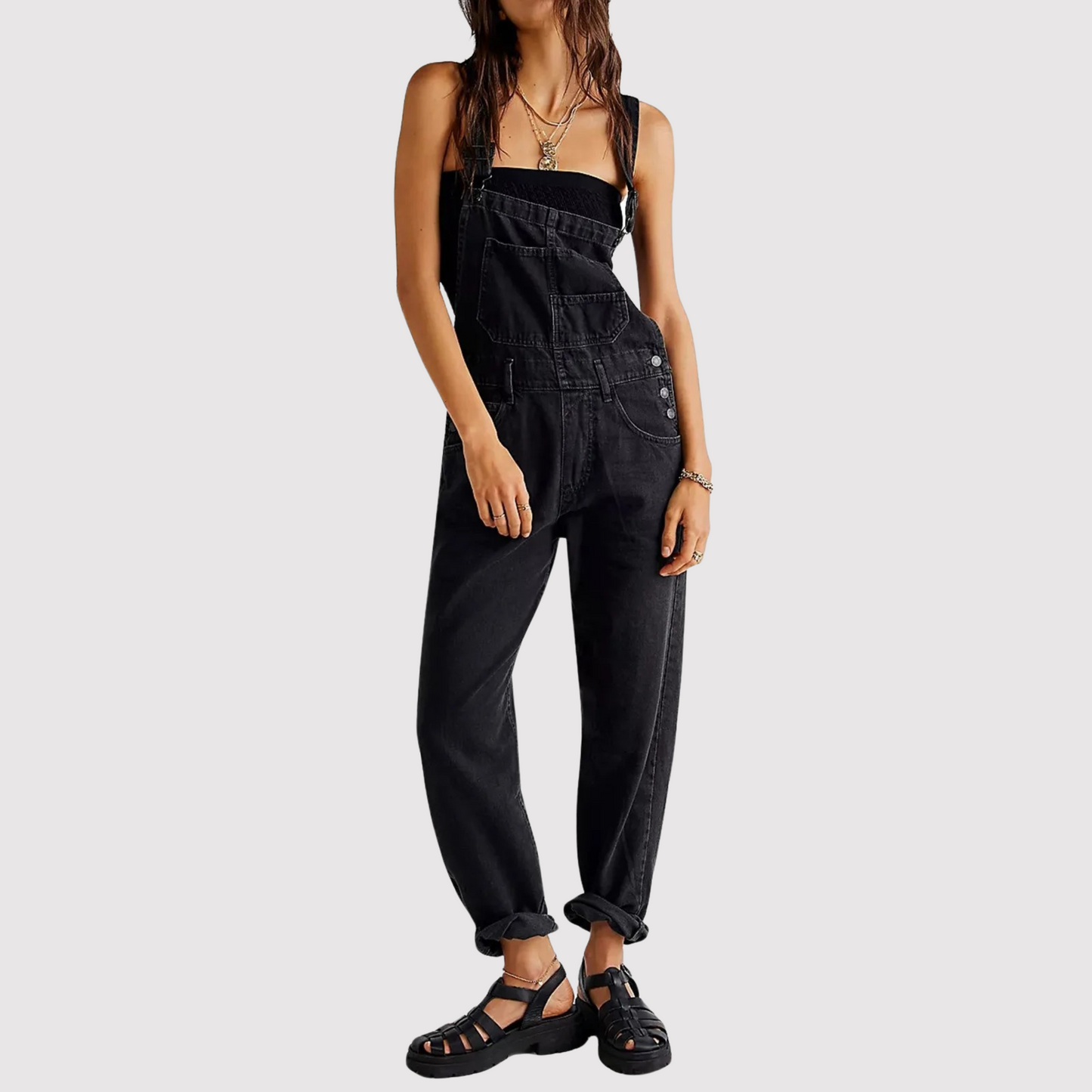 Giada - Dames Denim Tuinbroek Casual Vibe