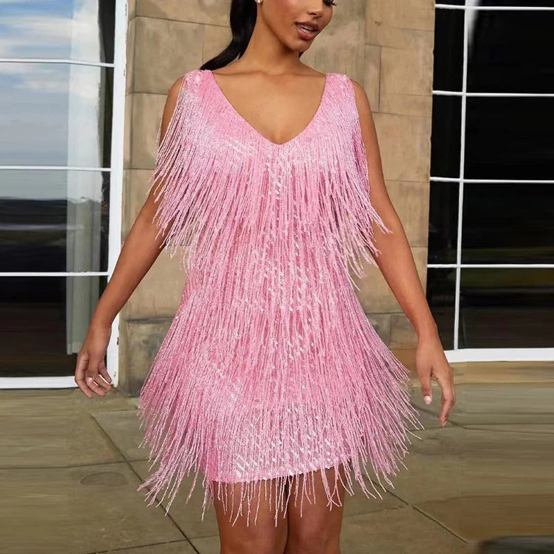 Glamoureuze Pailletten Flapper Jurk voor Dames