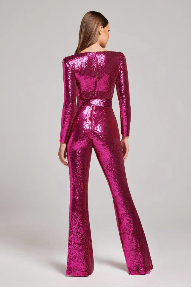 Glamoureuze Pailletten Jumpsuit voor Feestelijke Avonden