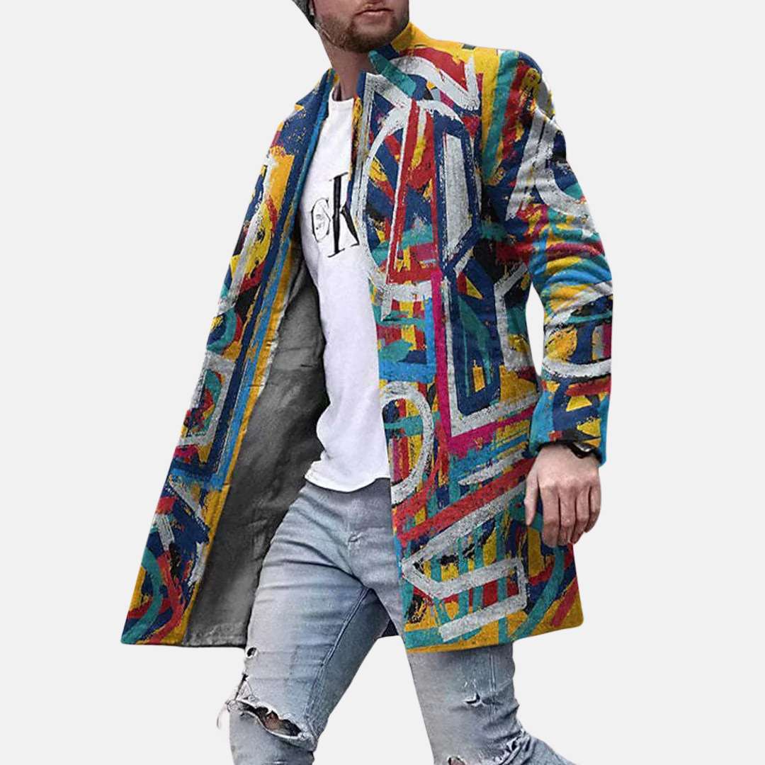 Grafische Manteljas met Urban Stijl
