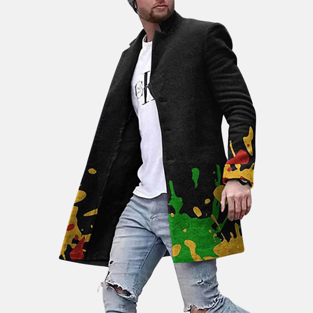 Grafische Manteljas met Urban Stijl