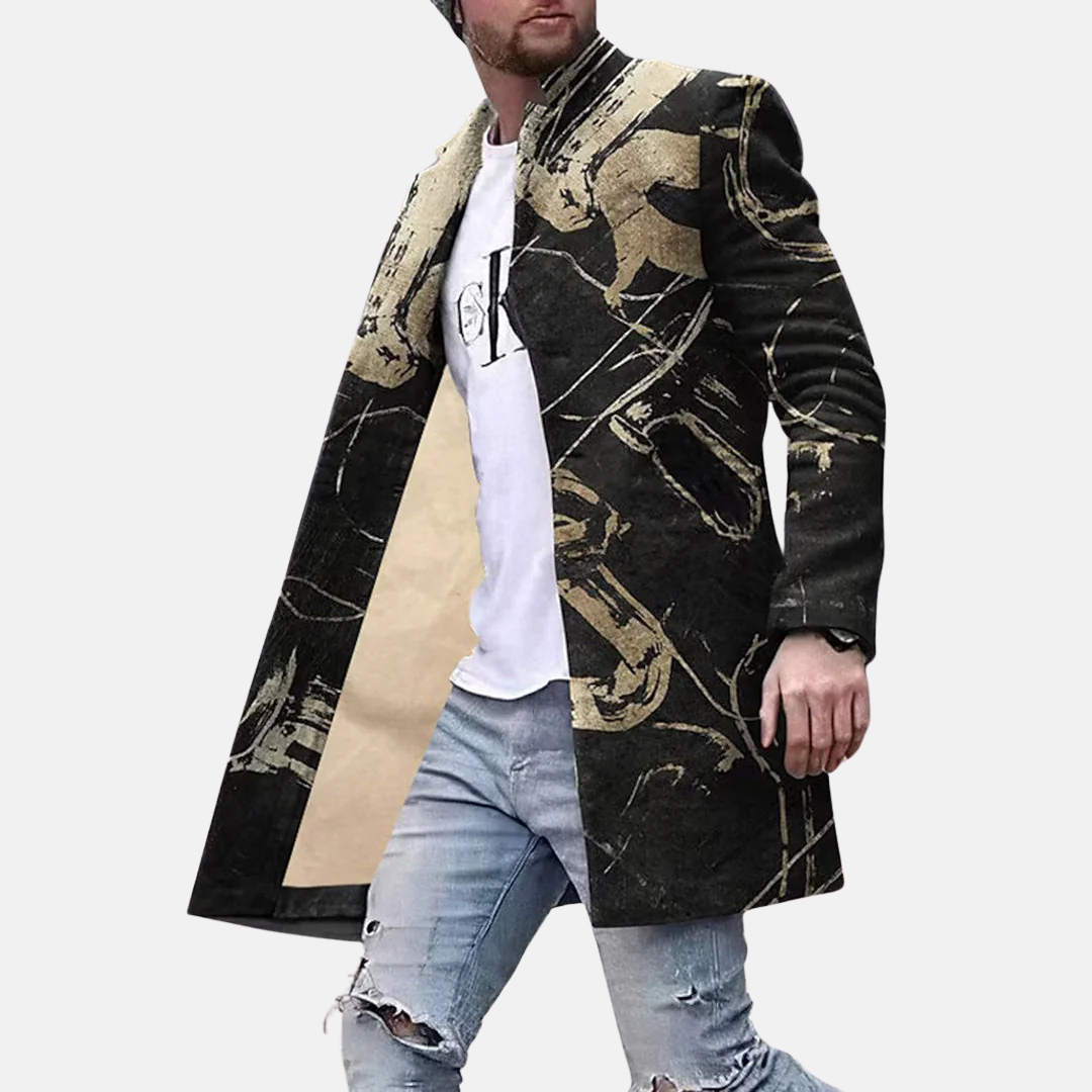 Grafische Manteljas met Urban Stijl