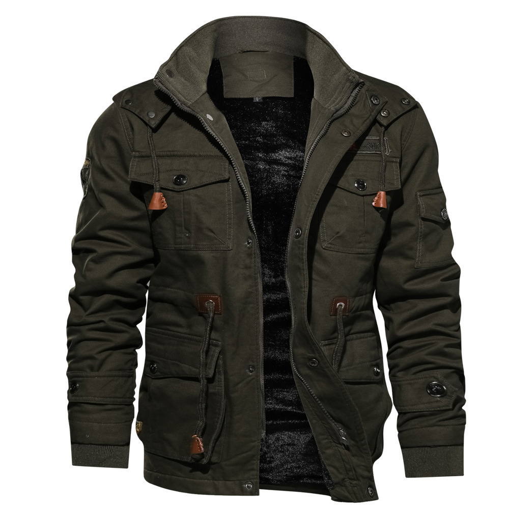 Heren Bomberjack met Capuchon voor Lente en Herfst