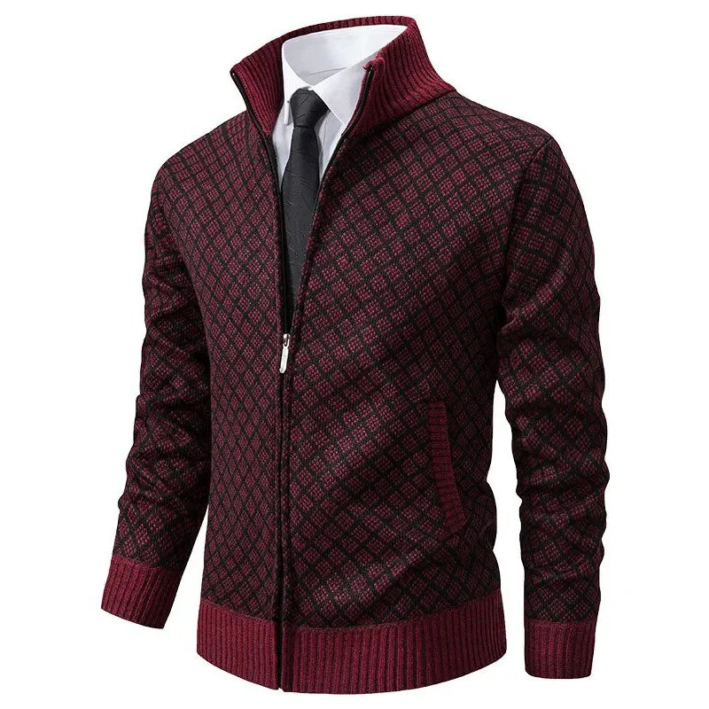 Heren Geometrisch Lente Vest met Rits