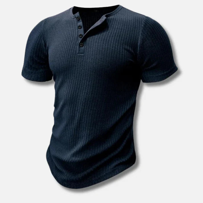 Heren Henley T-Shirt met Knoopsluiting