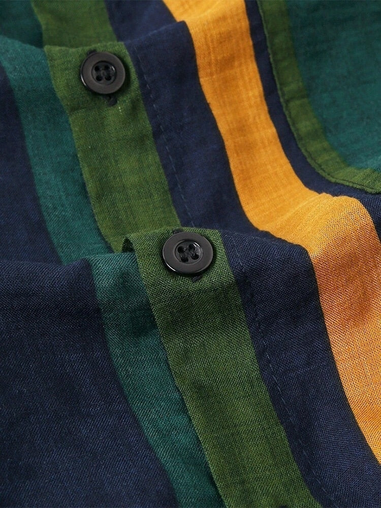 Heren Katoenen Gestreepte Zomerset