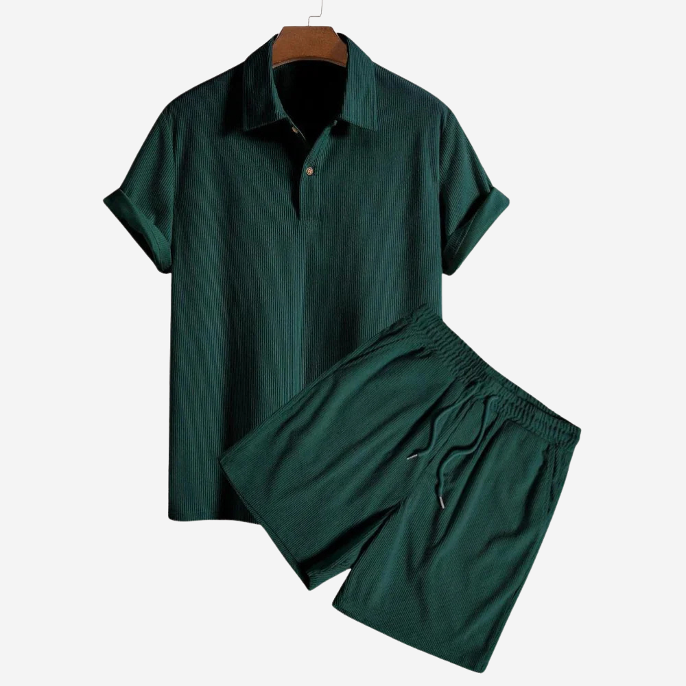 Heren Katoenen Twill Zomershirt Korte Mouw