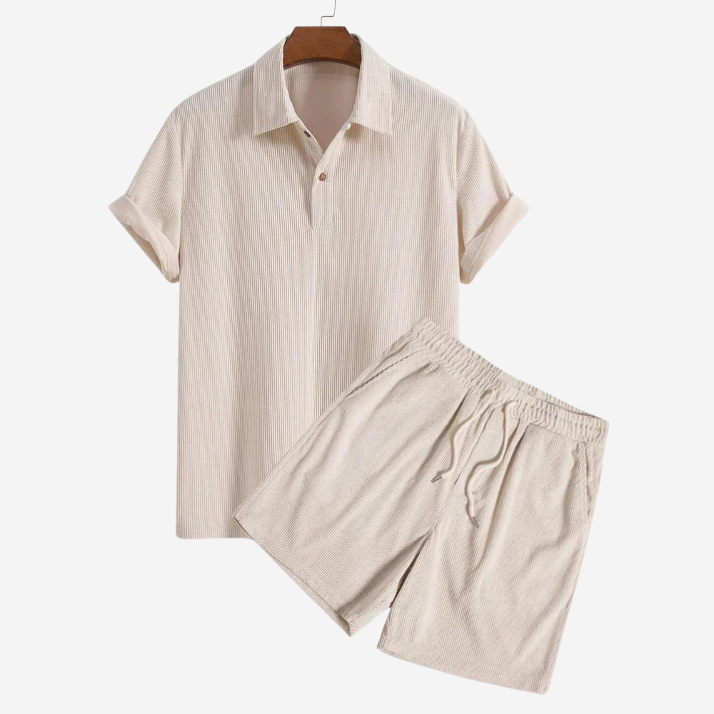 Heren Katoenen Twill Zomershirt Korte Mouw