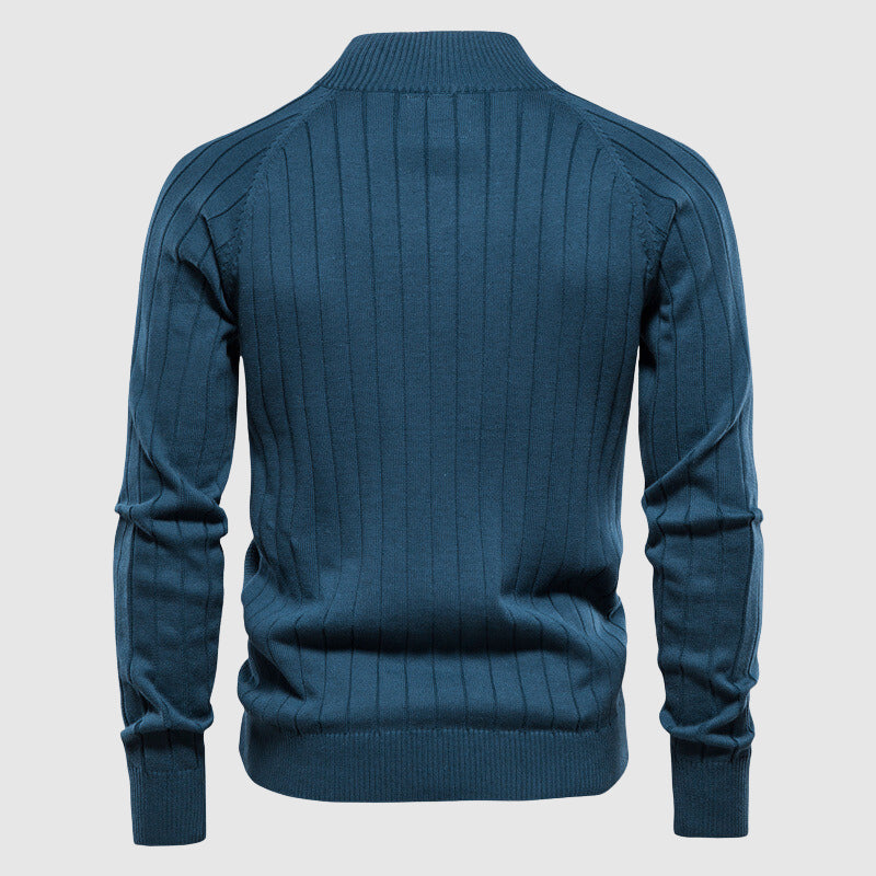 Heren Katoenen Vest Trui met Rits
