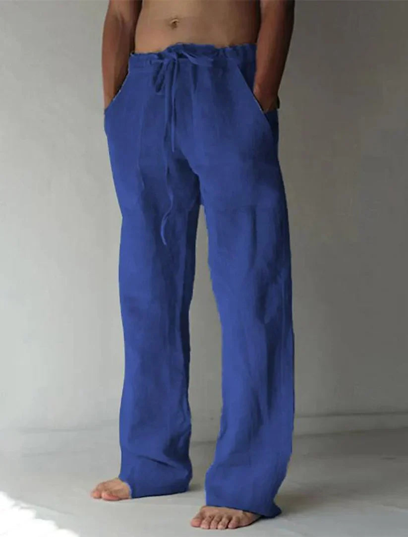 Heren Linnen Broek Lente Herfst Comfort