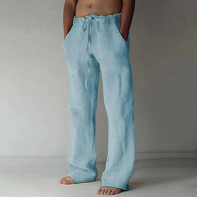 Heren Linnen Broek Lente Herfst Comfort