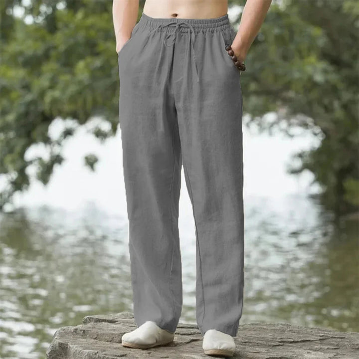 Heren Linnen Strandbroek Comfort Fit