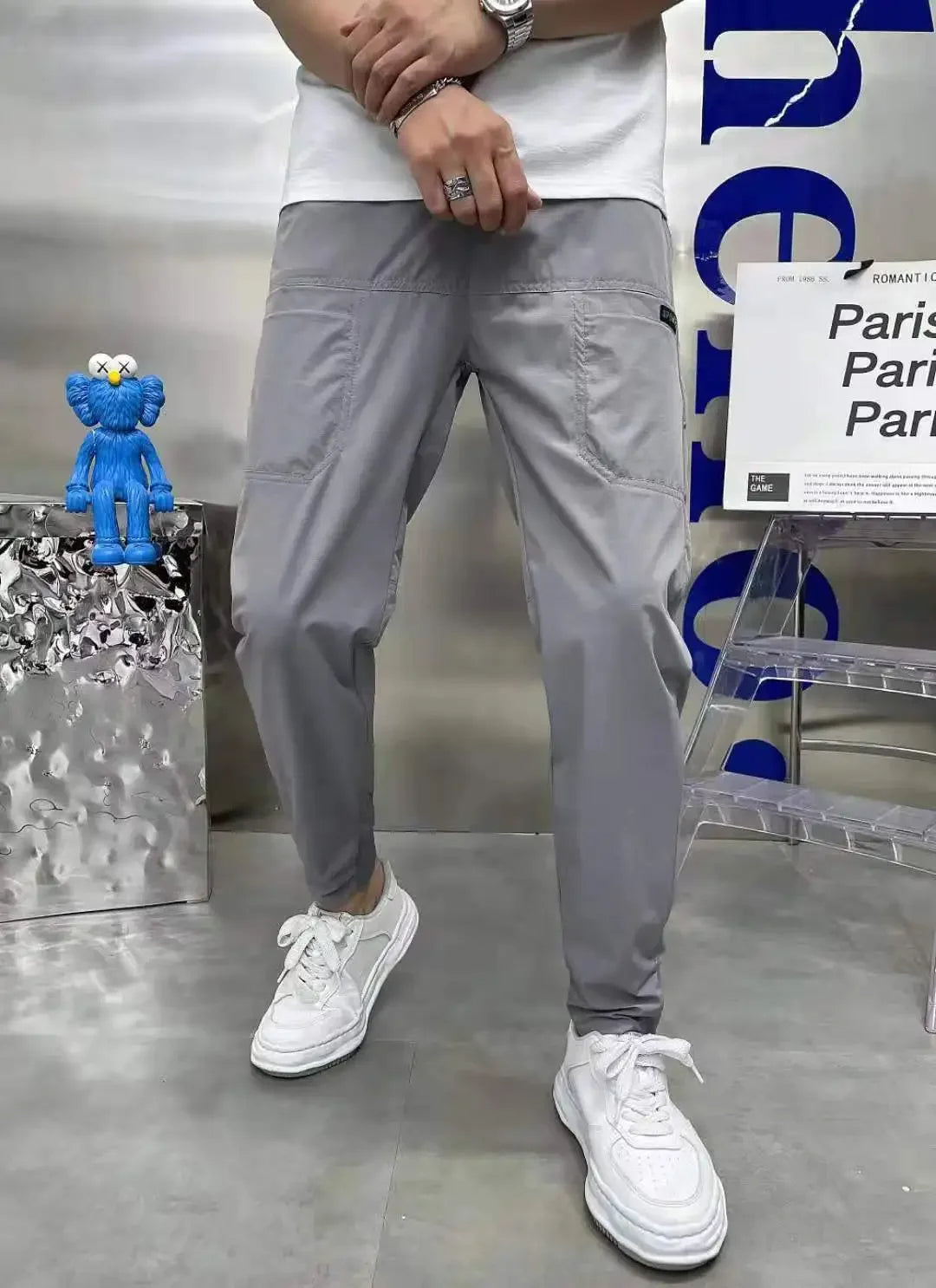 Heren Stretch Cargo Joggers met Zakken