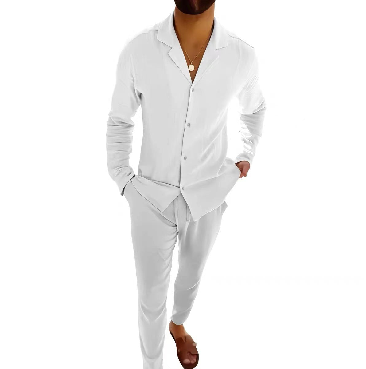 Herenpak met Reverskraag en Slim Fit Broek