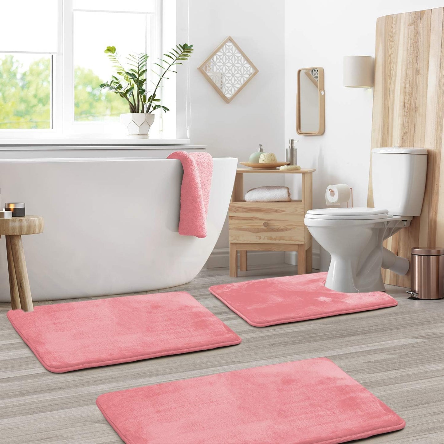 Hola – Luxe Fluwelen Memory Foam Badmat Set