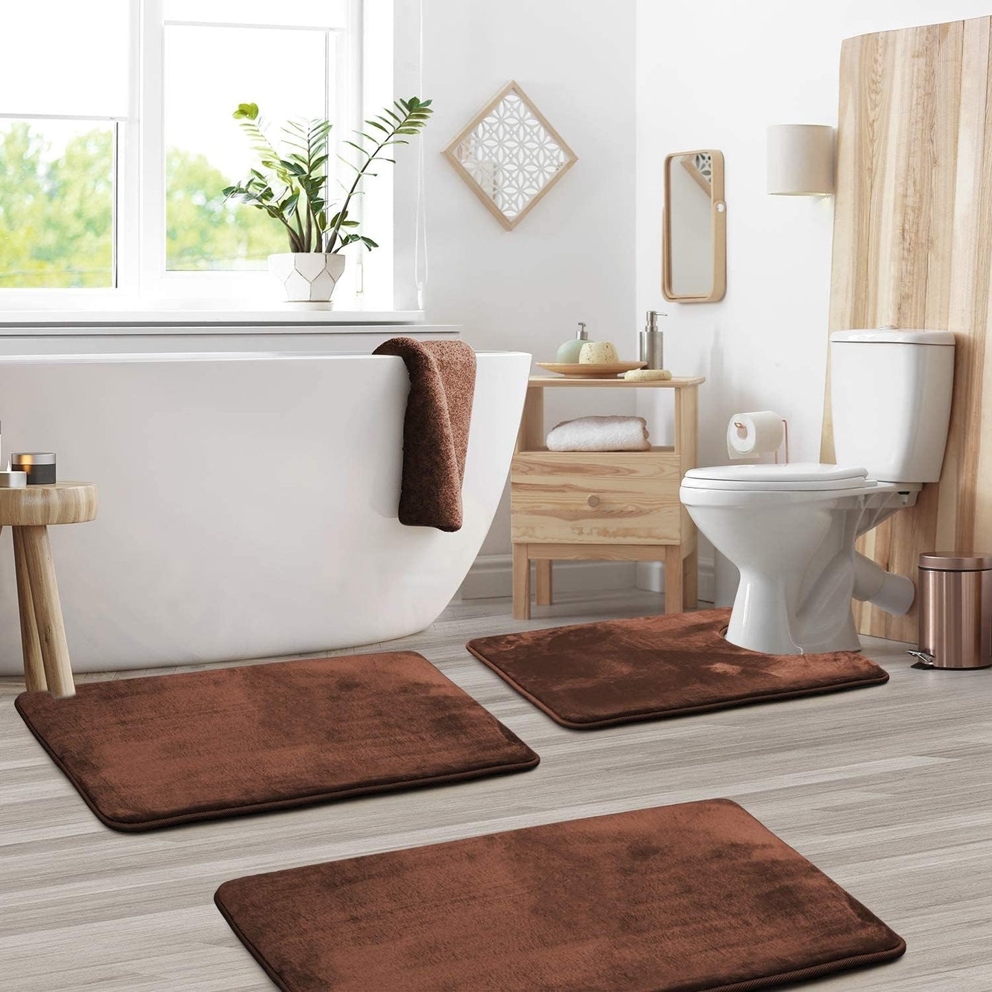 Hola – Luxe Fluwelen Memory Foam Badmat Set