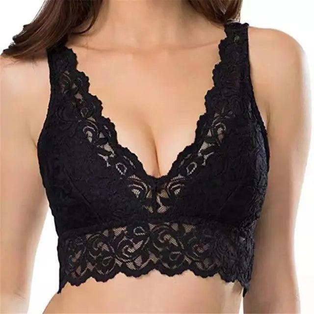 Kanten V-hals Bralette Zonder Beugels - Elegant