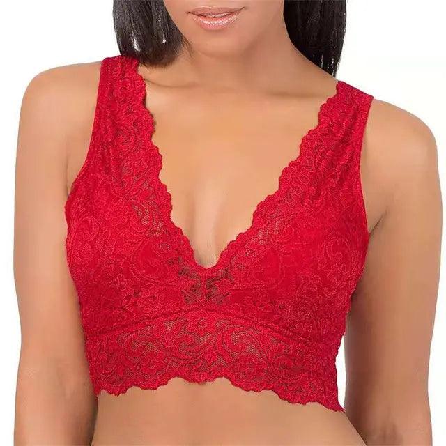 Kanten V-hals Bralette Zonder Beugels - Elegant