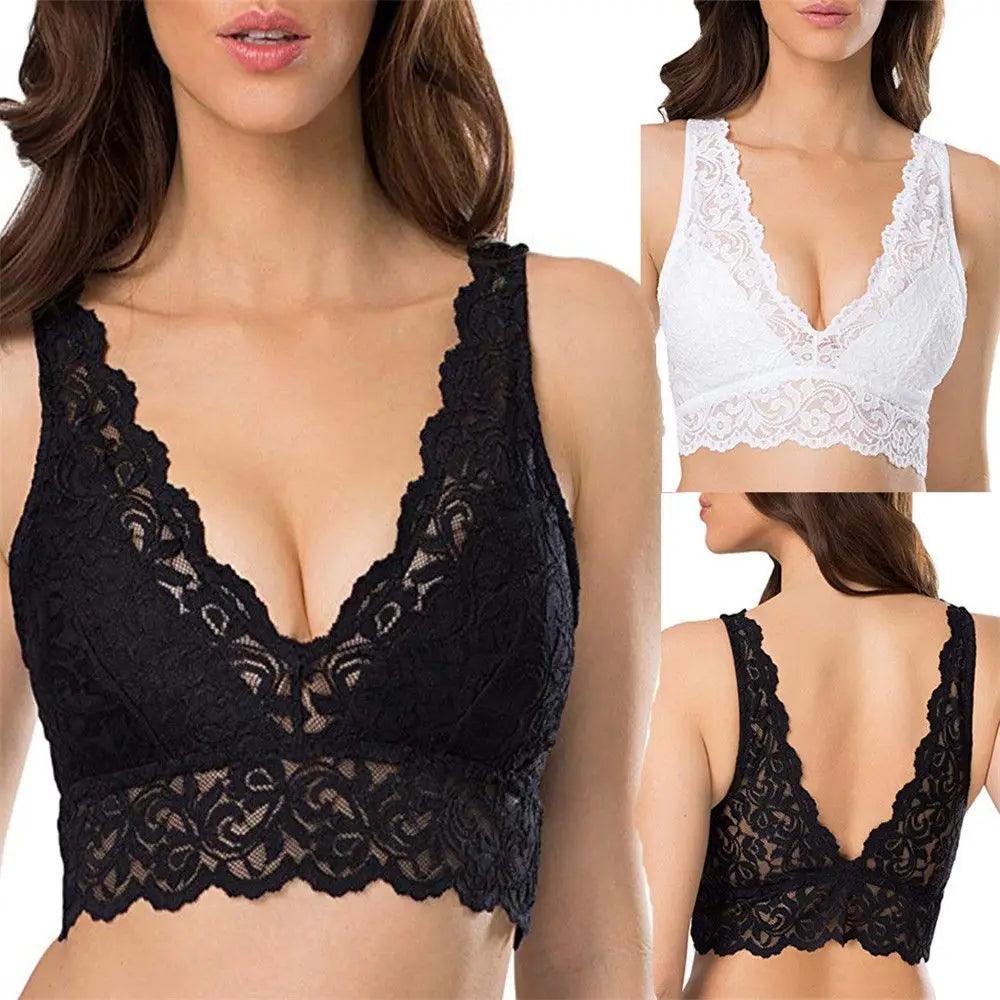 Kanten V-hals Bralette Zonder Beugels - Elegant