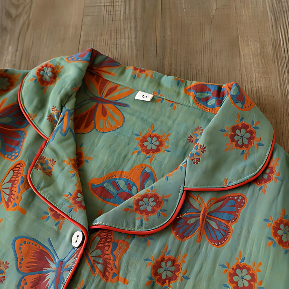 Katoenen Loungewear Set met Vlinderprint Vrouwen