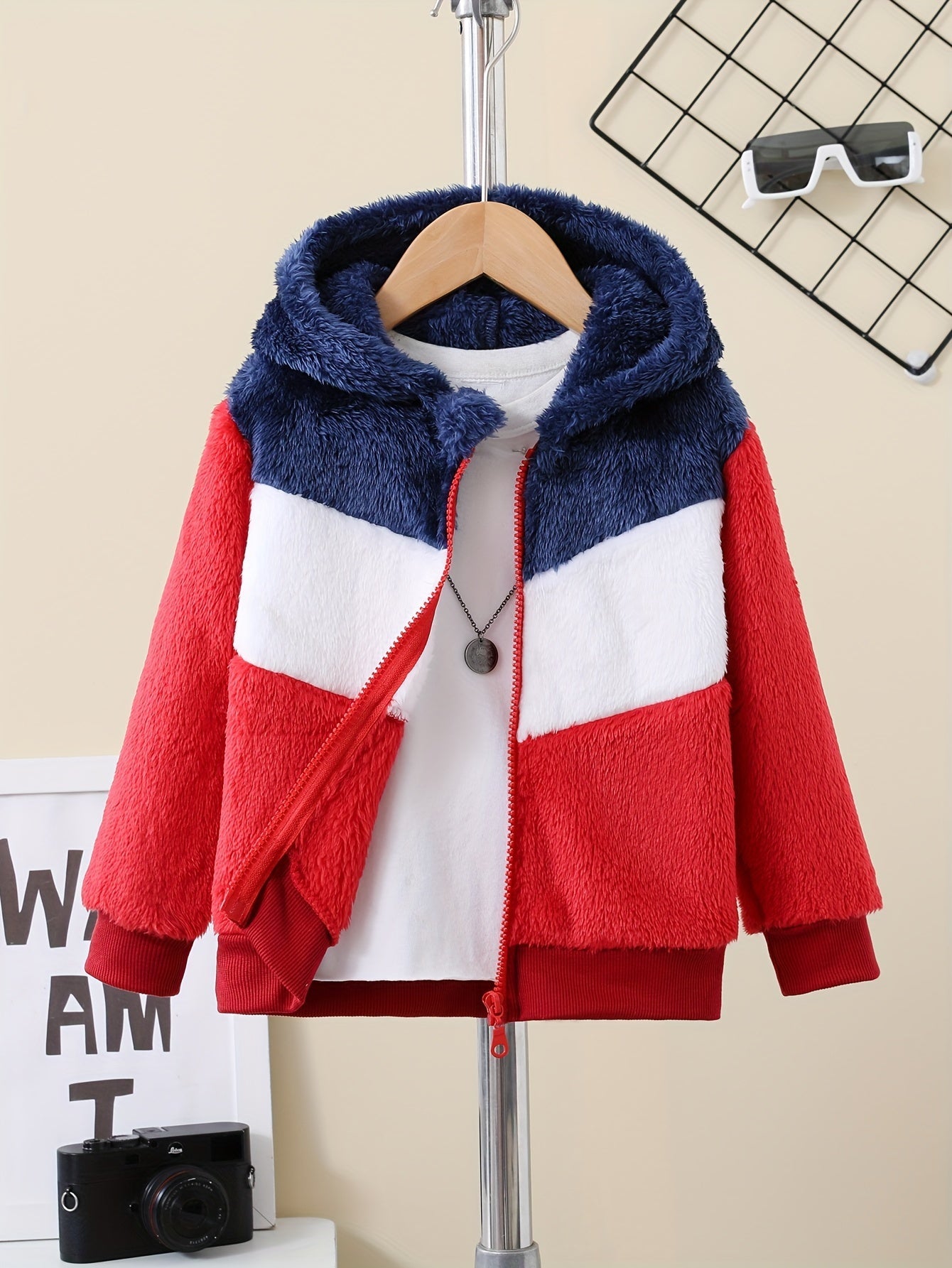 Kinder Fleece Capuchonjack met Rits