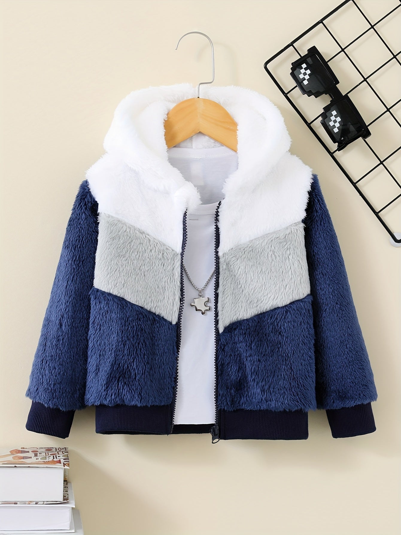 Kinder Fleece Capuchonjack met Rits