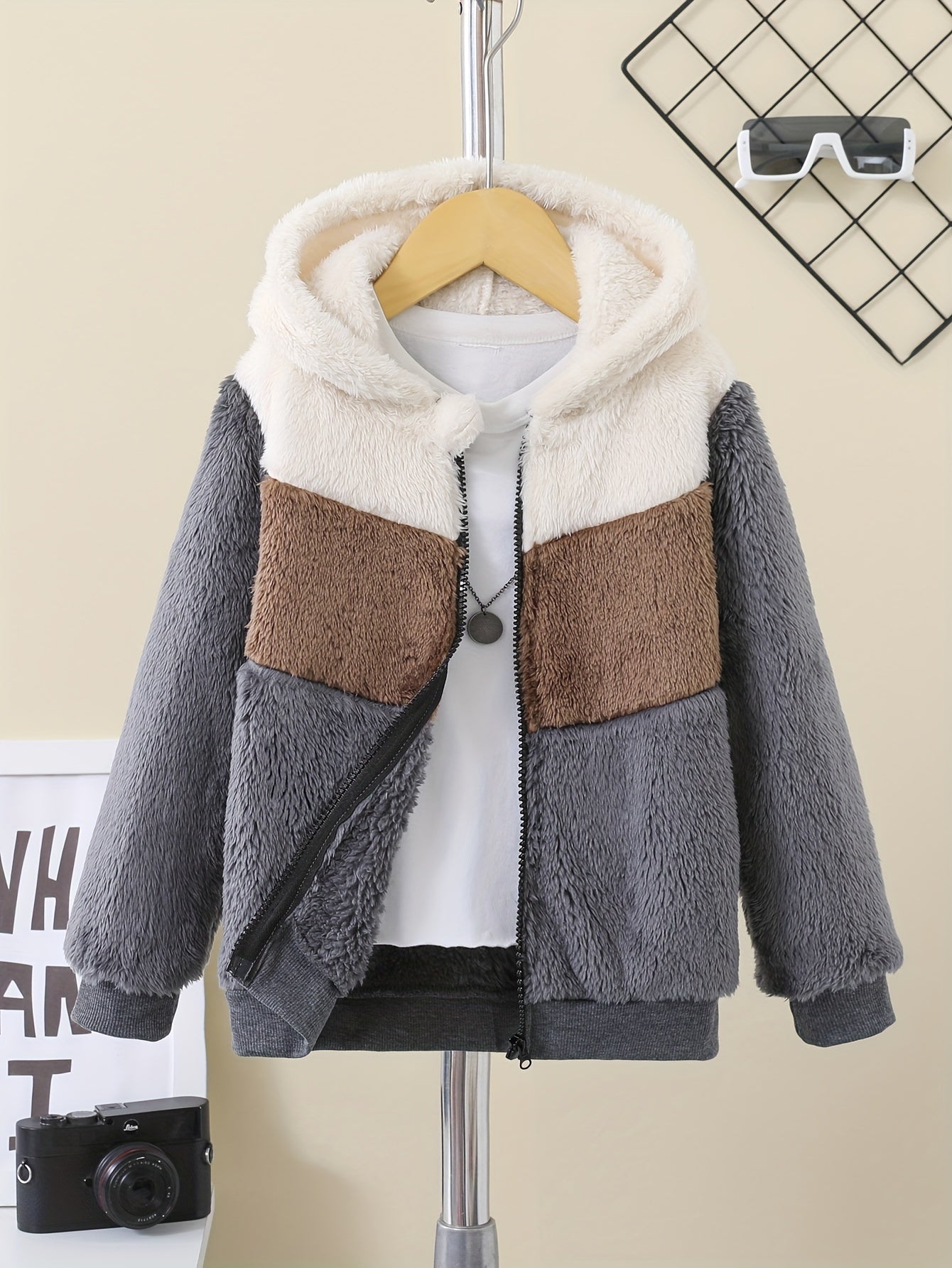 Kinder Fleece Capuchonjack met Rits