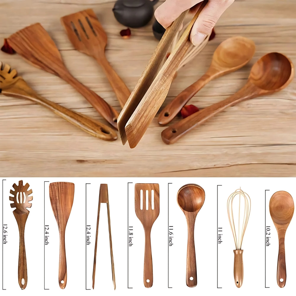 KlareWood Duurzaam Houten Kookgerei Set 7-delig