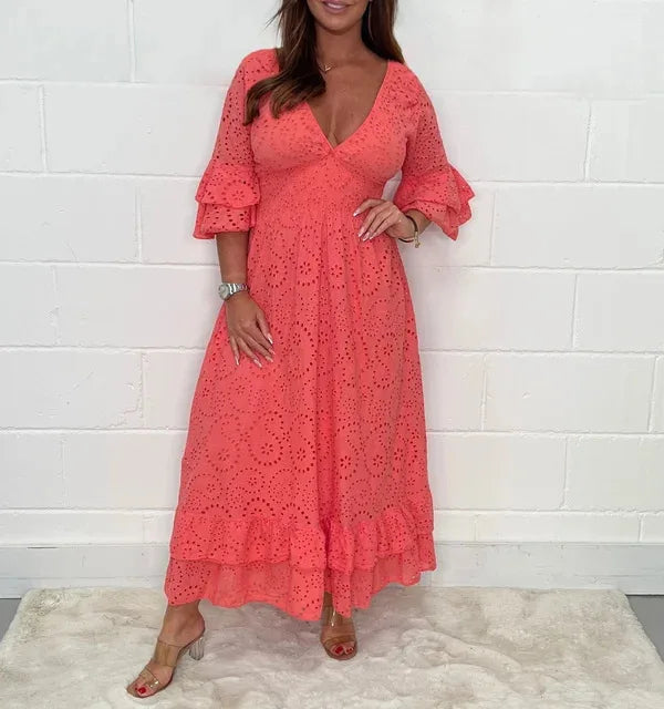 Lange Zomerjurk Frederique - Elegante Stijl